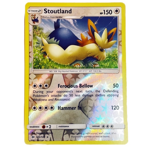 stoutland pokemon card price 117/163 - Stoutland V Pokemon Card